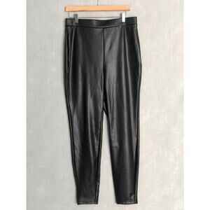 Nina Parker Women's Size 4X Faux Leather Skinny Pant Black NEW